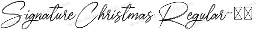 Signature Christmas Regular字体转换